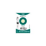 Paquet 100 Fiches Sous Film - Bristol Ligné Non Perforé 55x74mm - Vert - X 48 - Exacompta