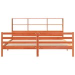vidaXL Lit bibliothèque sans matelas cire marron 180x200cm bois massif
