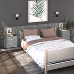 vidaXL Table de chevet murale Sonoma gris