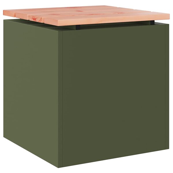 vidaXL Banc de jardin Vert olive 40 x 40 x 43 cm Acier