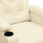 vidaXL Fauteuil de massage Crème Similicuir