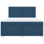 vidaXL Sommier à lattes de lit avec matelas Bleu 180x200 cm Tissu