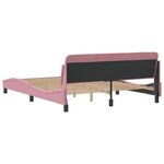 vidaXL Cadre de lit avec tête de lit Dover rose 160x200cm velours