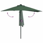 vidaXL Parasol de jardin Vert 294 x 150 x 223 cm tissu