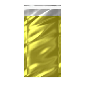 Lot de 100 sachet alu métallisé brillant doré 229 x 114 mm