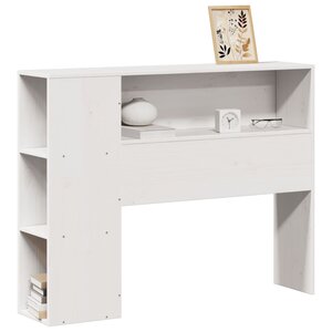 vidaXL Tête de lit avec rangement blanc 75 cm bois massif de pin