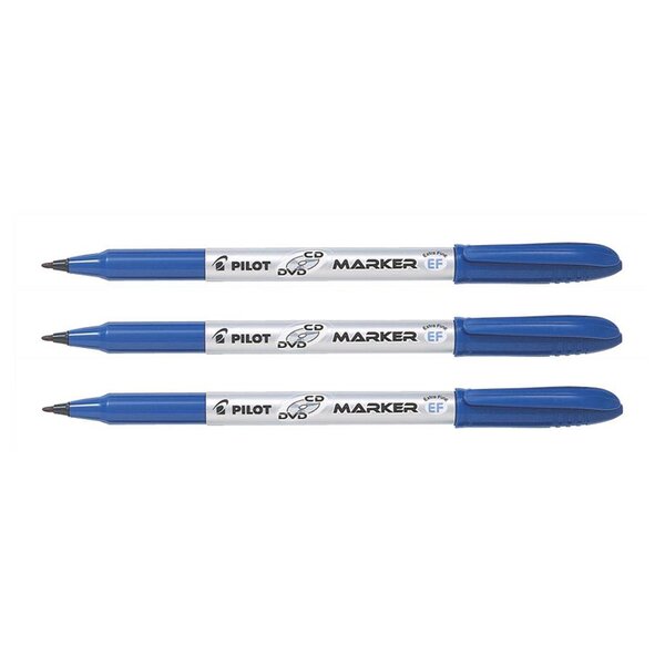Marqueur CD-DVD Begreen Pointe Moyenne Bleu x 3 PILOT