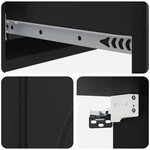 vidaXL Table d'appoint murale Noir 87 5 x 34 5 x 17 cm