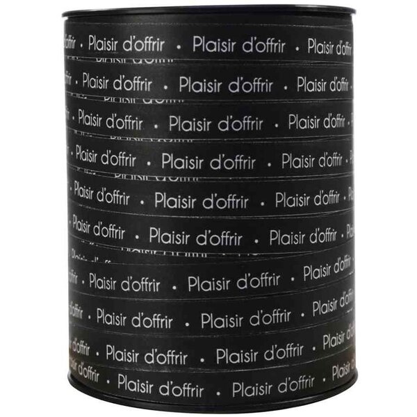 Bolduc sur bobine 'Plaisir d'offrir' Blanc sur noir CLAIREFONTAINE