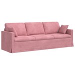 vidaXL Canapé 2 Pièces Rose 228 x 78 x 80 cm Velours
