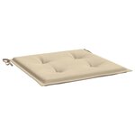 vidaXL Coussins de chaise de jardin lot de 2 beige 50x50x4 cm