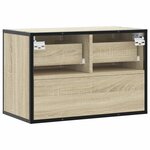 vidaXL Meuble TV chêne sonoma 60x31x39 5 cm bois d'ingénierie et métal