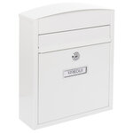Boîte aux Lettres en Acier  Compact E5731  Anti-pluie  Blanc