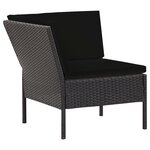 Salon de jardin meuble d'extérieur ensemble de mobilier 6 pièces avec coussins résine tressée noir 02_0016918