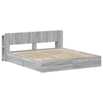 vidaXL Cadre de lit avec rangement Sonoma gris 180 x 200 cm