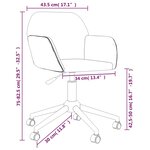 vidaXL Chaises pivotantes à manger lot de 2 Crème Tissu