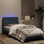 vidaXL Cadre de lit avec lumières LED gris foncé 90x190 cm velours