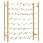 vidaXL Casier à bouteilles pour 48 bouteilles Doré Métal