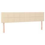 vidaXL Sommier à lattes de lit avec matelas LED Crème 180x200 cm Tissu