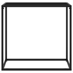 vidaXL Table console Noir 80x35x75 cm Verre trempé