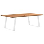 vidaXL Table à manger marron clair bois de chêne massif rectangulaire