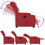 vidaXL Fauteuil inclinable électrique rouge similicuir
