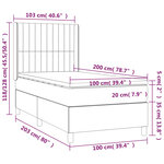 vidaXL Sommier à lattes de lit avec matelas Bleu 100x200 cm Tissu