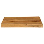 vidaXL Dessus de table 50x40x2 5 cm bord vivant bois massif manguier