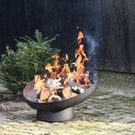 Esschert Design Vasque à feu inclinée Noir Acier FF402