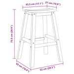 vidaXL Tabourets de bar 2 Pièces Gris clair HDPE