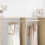 vidaXL Tige de placard 12 Pièces Argenté 764 x 15 x 29 mm