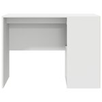 vidaXL Bureau d'écriture Blanc Bois d'ingénierie Moyen Rangement