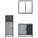 vidaXL Ensemble de meubles de salle de bain 3 Pièces Sonoma gris