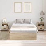 vidaXL Cadre de lit Chêne sonoma 200 x 120 x 31 5 cm Bois d'ingénierie