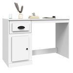 vidaXL Bureau avec tiroir blanc 115x50x75 cm bois d'ingénierie