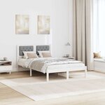 vidaXL Cadre de lit Gris clair 120 x 200 cm Pin massif