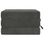 vidaXL Canapé-lit pliable 90 x 63 x 45 cm Gris foncé