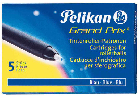 5 cartouches pour stylos roller Pelikano/Grand prix, bleu PELIKAN