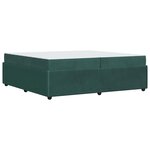 vidaXL Cadre de lit avec matelas Vert foncé 200 x 200 cm tissu