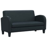 vidaXL Canapé à 2 places Cuir synthétique Noir