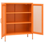 vidaXL Armoire de rangement Orange 80x35x101 5 cm Acier