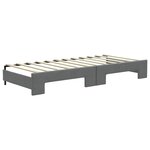 vidaXL Lit de jour avec lit gigogne gris foncé 80x200 cm tissu