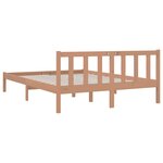 vidaXL Cadre de lit Marron miel Bois pin massif 150x200 cm Très grand