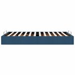 vidaXL Cadre de lit ottoman sans matelas bleu 120x190 cm tissu