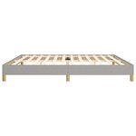 vidaXL Cadre de lit sans matelas gris clair 200x200 cm tissu