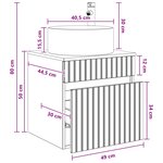 vidaXL Meuble de lavabo mural Chêne Sonoma 49 x 44 5 x 65 5 cm