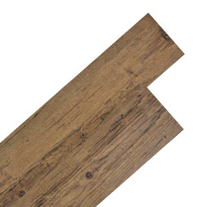 vidaXL Planches de plancher autoadhésives 2 51 m² 2 mm Marron noyer