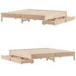 vidaXL Cadre de lit sans matelas 200x200 cm bois massif de pin