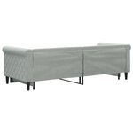 vidaXL Lit de jour avec lit gigogne gris clair 80x200 cm velours