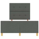 vidaXL Cadre de lit avec tête de lit Gris foncé 120 x 200 cm tissu